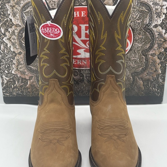 LAREDO Ladies Kadi Distressed Brown Cowboy Boots 5742 Western - Picture 5 of 16